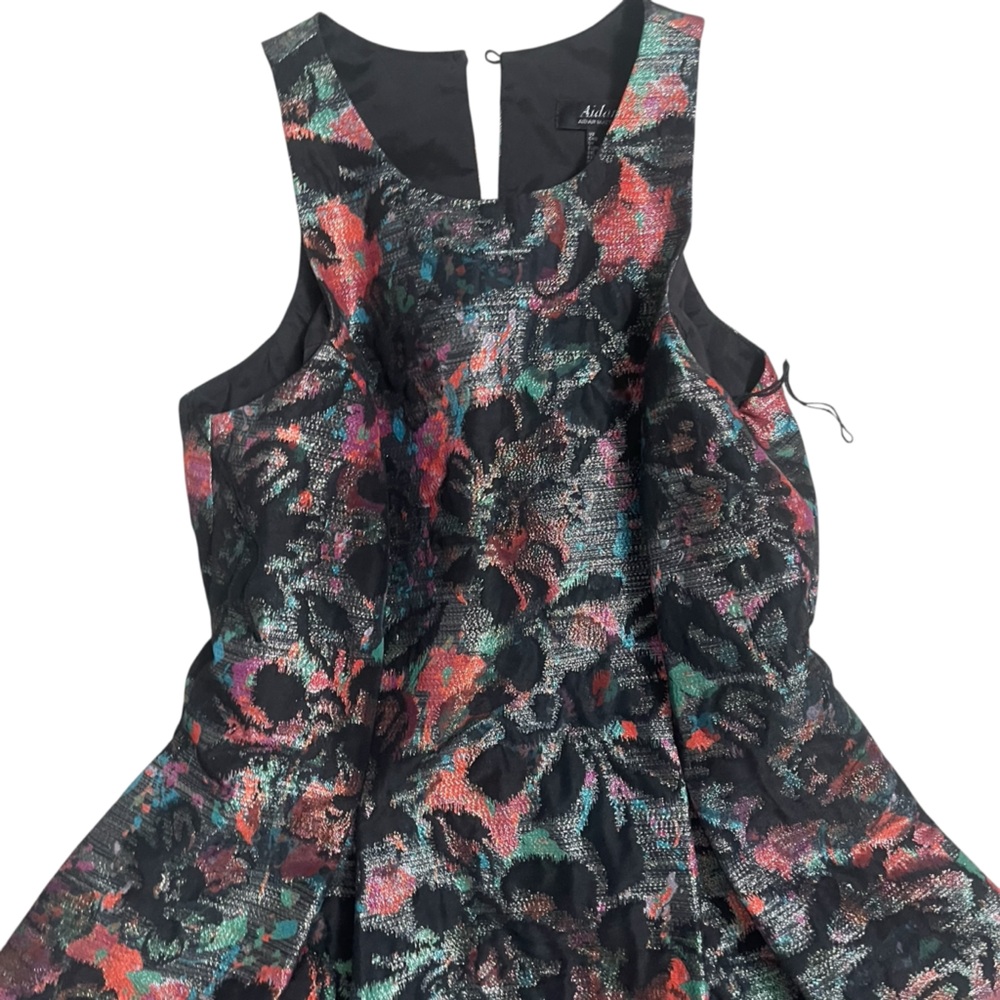 Multicolor floral jacquard high low dress - Picture 4 of 13